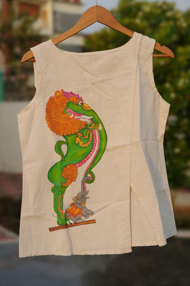 Yali Mural — Hand-painted Tunic